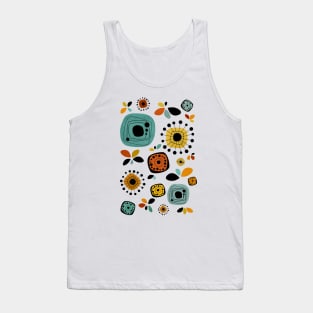 Mid Century Modern Flowers Pattern 2 Tank Top